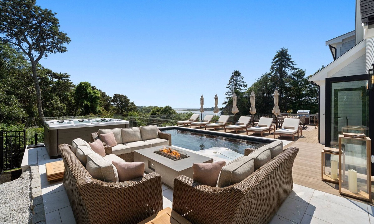 West Chatham House | Luxury Coastal Retreat Overlooking Buck's Creek and Nantucket Sound — Pool, Hot Tub, Outdoor Kitchen