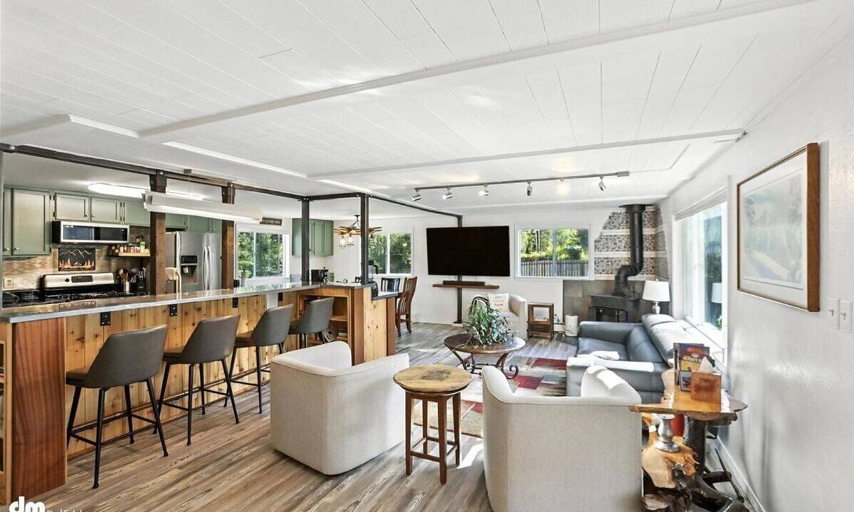 Mid-Hillside House | Once a 1950s Alaska Railroad Section House, this unique home blends modern comfort with vintage soul