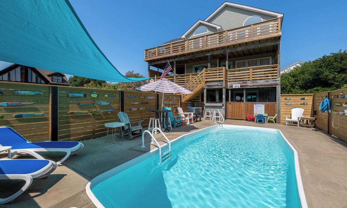 Carolina Dunes House | The Pup Deck - Duck, Carolina Dunes, 420 Yds to Beach, Pool, Hot Tub, Pets OK, Flex Stays