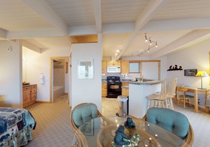 Mountain-view studio on Flathead Lake with jetted tub & swimming docks in Bigfork