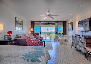 Top Floor Studio Ocean View, Golf Cart, Beach Cabana, Jacuzzi, Pool