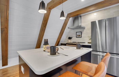 Birdsboro Ski Chalet | A-Frame Chalet: Fireplace, Hot Tub & Mountain Views