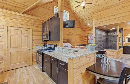 Cleveland Cabin | Destiny-Luxury w 2 Person 6 ft Indoor Warm Air Jacuzzi Spa