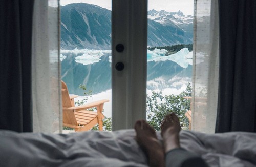 Seward Apartment | Helicopter Accessible Yurt on Iceberg Filled Lagoon relaxing getaway for couples