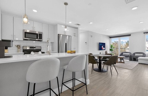 Allston Apartment | Luxury 3BR | Free Parking | Harvard/BU | ROKU TV