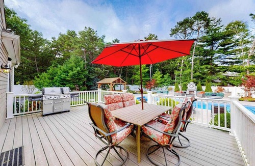 Mashpee Neck House | Modern home with dog-friendly yard, private pool/hot tub, pickleball & fast WiFi