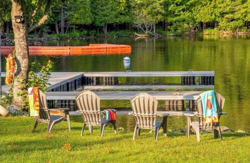 Oquossoc House | Rangeley Lakefront 3BR | Private Dock, Dogs OK