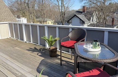 West Newton Condo | Spacious and Charming 2BR condo with deck central AC/Prime location in Newton
