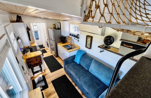 Hayesville House | Tiny Tin Haven Mountain Views + Private Deck