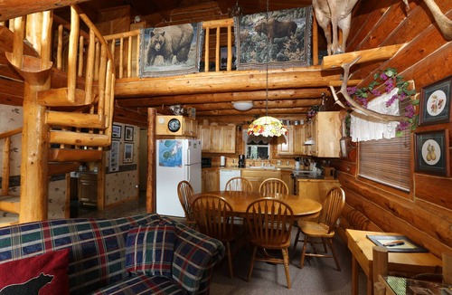 Anchor Point House | Unique Alaskan log home in trees & wild flowers on 14-acre private homestead.