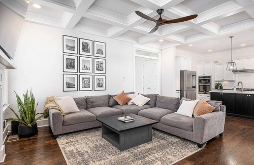 Shelby Hills House | Walk to Stadium & Downtown/King Beds/Porches/Cardio Equip