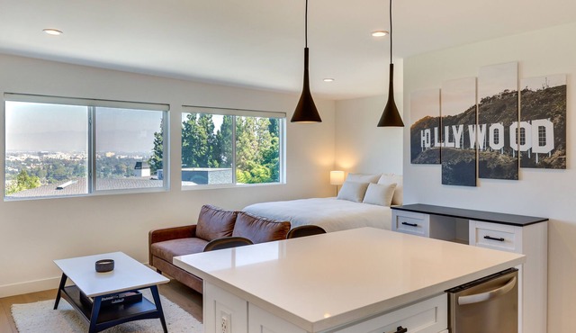 Chic & Modern Studio City Apt w/ Mountain Views