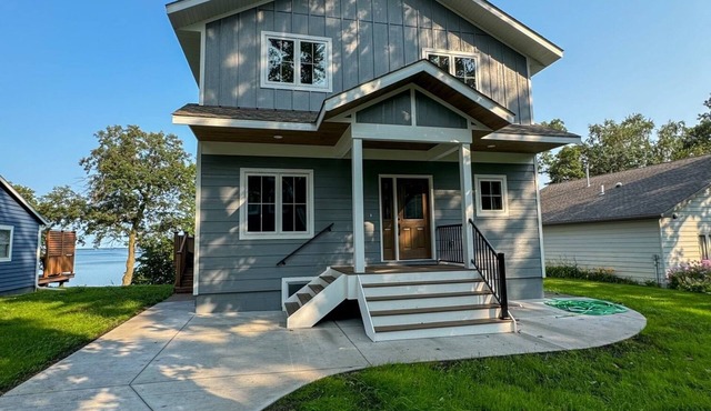 Escape to a lakeside cabin with stunning panoramic views of Ottertail Lake