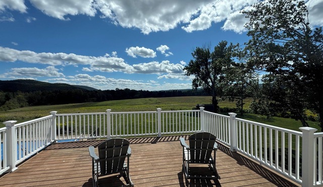 Large open floor plan. Private yet close to everything. Lovely meadow views