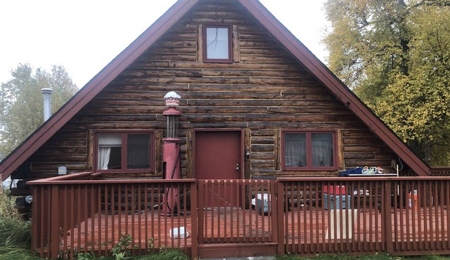 Log cabin in Kenai Alaska.