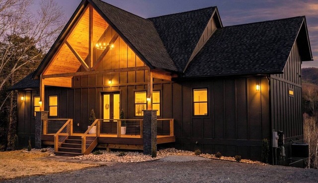 NEW 6BR Riverfront Chalet w/Amazing Mountain Views, Pool, Hot Tub, EV Charger