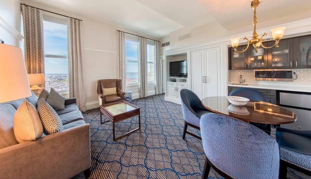 Panoramic Harbor Views from CustomHouse Observation Deck, 1-Bedroom Suite