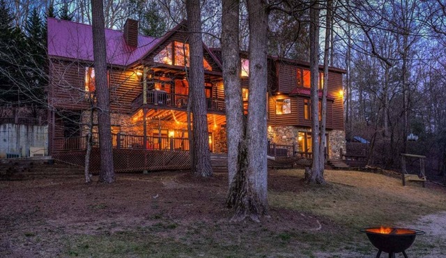 River's Bend Lodge by Mountain Oasis | Riverfront Cabin in Coosawattee River Resort