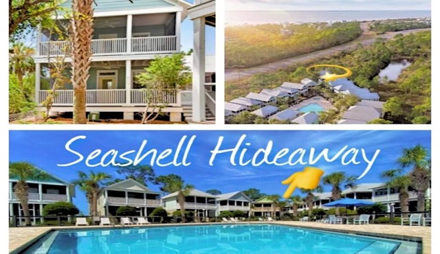Stay at the Seashell Hideaway-Pool,hot tub, Relax on 2 screen porches! Pets ok!