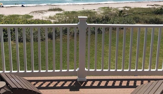 THE BEACH SHACK, a stylish oceanfront townhouse on quiet corner of Indialantic!