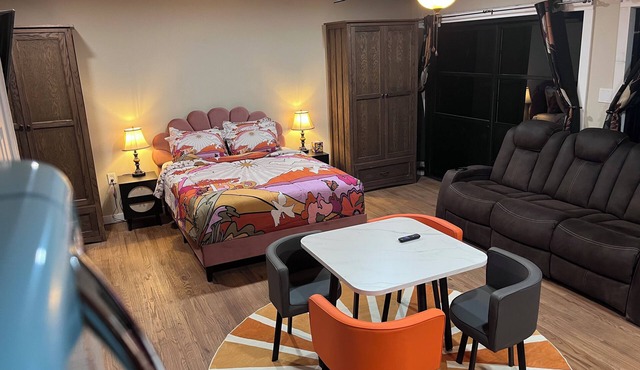 The Groovy Bungalow, a unique and retro getaway.