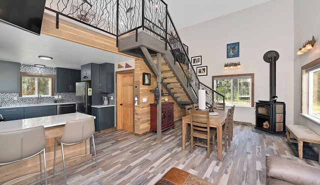 This quiet cabin on a slough of the Kenai River is what you need.