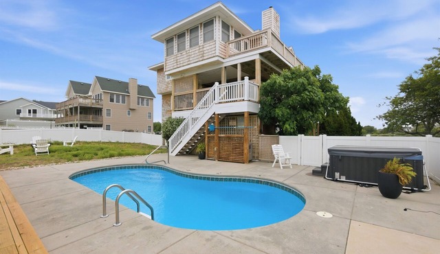Walk to Beach | Sunset Views! Pool | Hot Tub| Duck