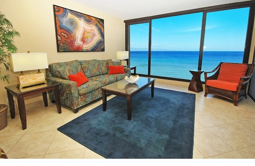 Honokowai Condo | Oceanfront Mahana Condo 1BR/1BA Sweeping Views Ac, Pool